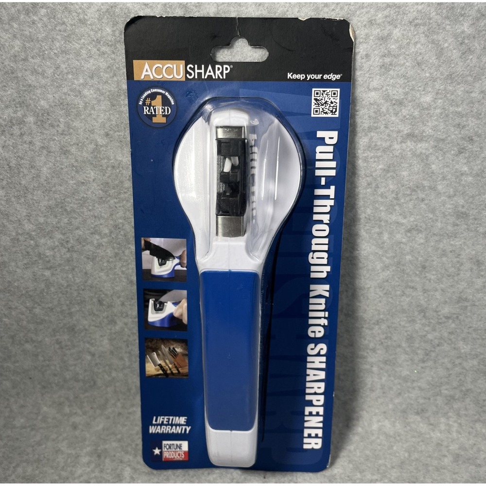 AccuSharp 2-Stage Knife Sharpener Pull-Through Coarse Fine Blades Kitchen Chef